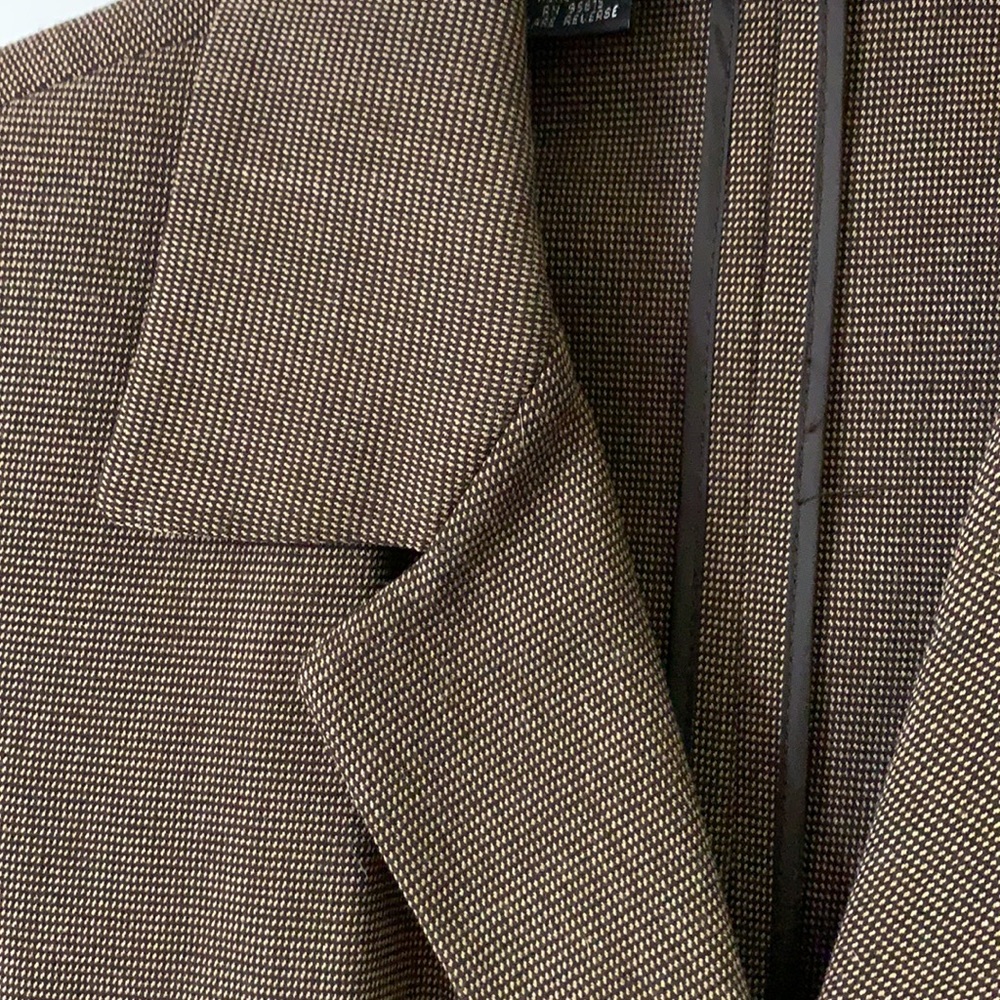 Rafaella Ladies Blazer Jacket Brown pattern Size 8, Excellent Used Condition